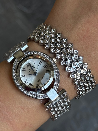 ست ساعت دستبند فول نگین