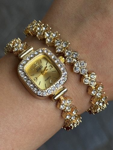 ست ساعت دستبند فول نگین